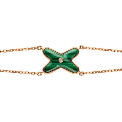 [BLUE TEARS]JEUX BRACELET MALACHITE PINK GOLD 1 DIAMOND