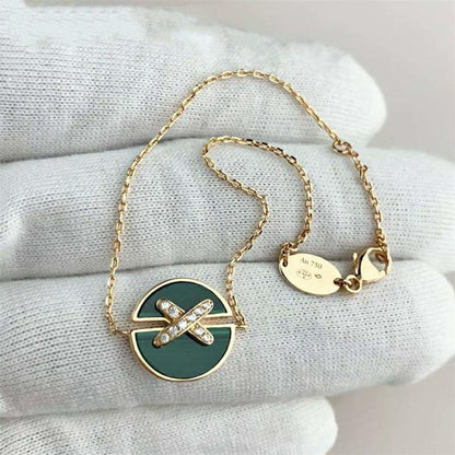 [BLUE TEARS]JEUX DE BRACELET MALACHITE PINK GOLD DIAMONDS