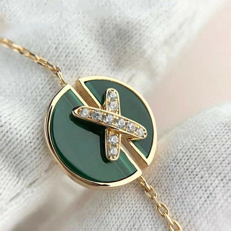 [BLUE TEARS]JEUX DE BRACELET MALACHITE PINK GOLD DIAMONDS