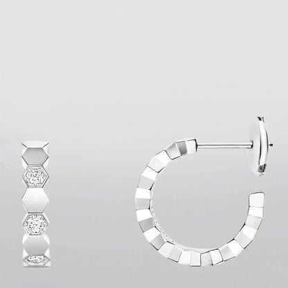 [BLUE TEARS]Hollow Design Four-Leaf Clover Flower Shape Earrings