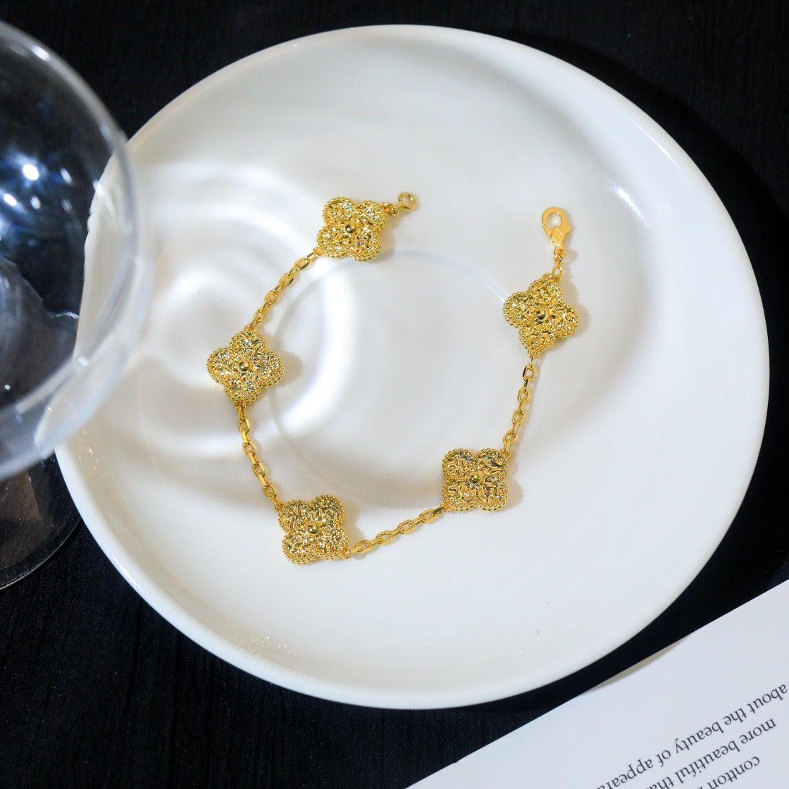 [BLUE TEARS]CLOVER 5 MOTIFS BRONZING BRACELET