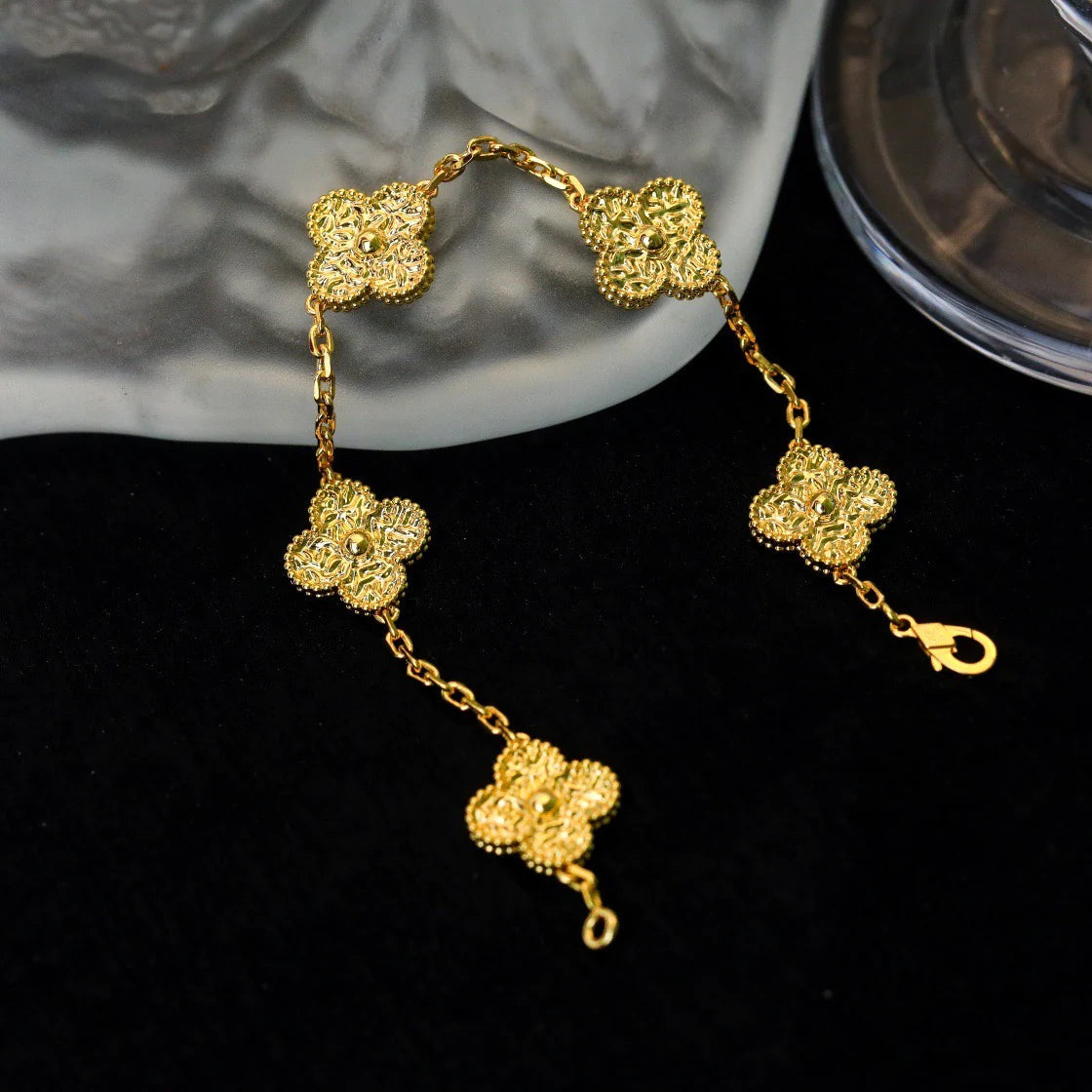[BLUE TEARS]CLOVER 5 MOTIFS BRONZING BRACELET