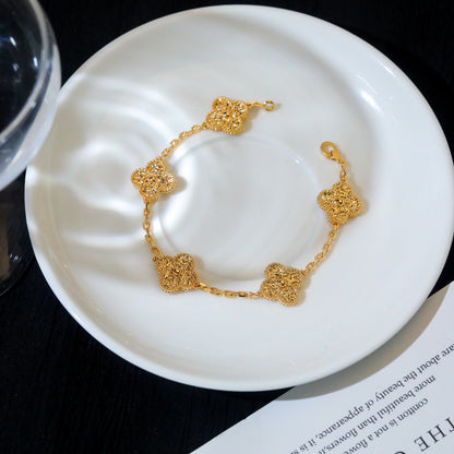 [BLUE TEARS]CLOVER 5 MOTIFS BRONZING BRACELET