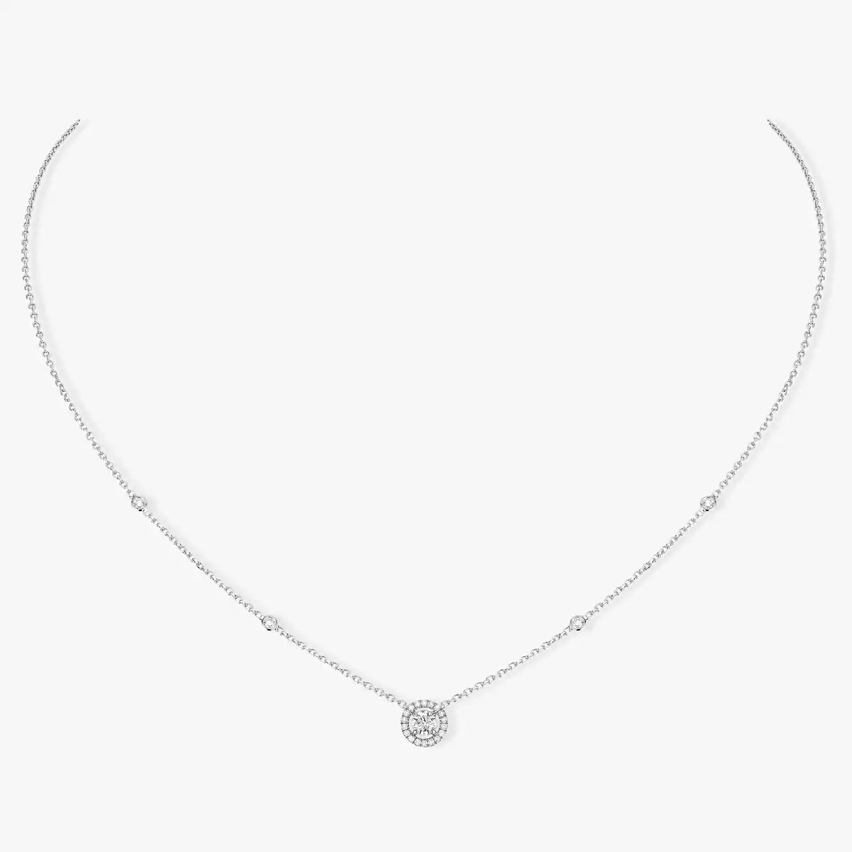 [Blue Tears Jewelry]Diamond Necklace 0,20ct Brilliant Shape Joy