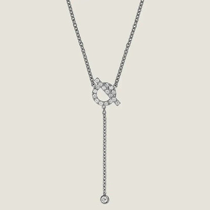 [BLUE TEARS]FINESSE SILVER DIAMOND NECKLACE