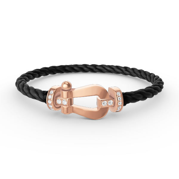 [BLUE TEARS]FORCE LARGE HORSESHOE HALF DIAMOND BRACELET ROSE GOLD