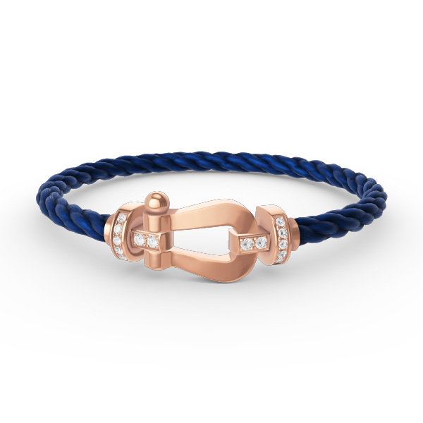 [BLUE TEARS]FORCE LARGE HORSESHOE HALF DIAMOND BRACELET ROSE GOLD