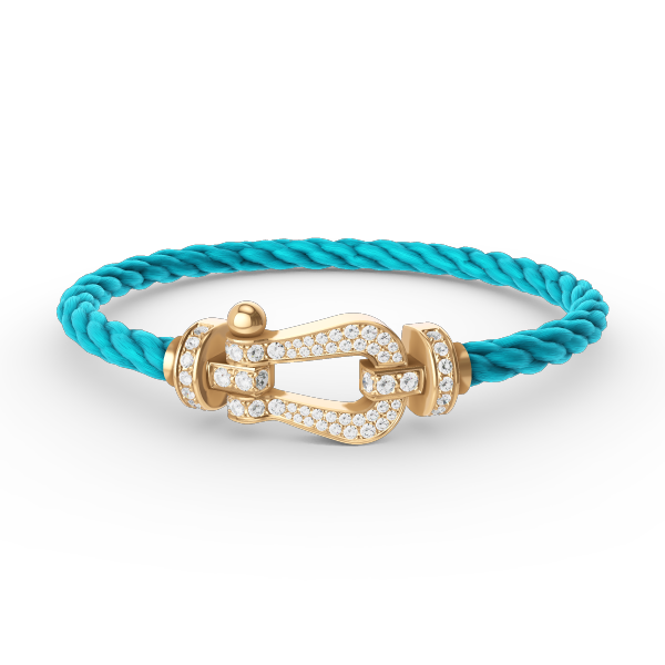 [BLUE TEARS]FORCE LARGE HORSESHOE FULL DIAMOND BRACELET GOLD
