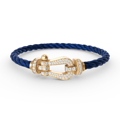 [BLUE TEARS]FORCE LARGE HORSESHOE FULL DIAMOND BRACELET GOLD