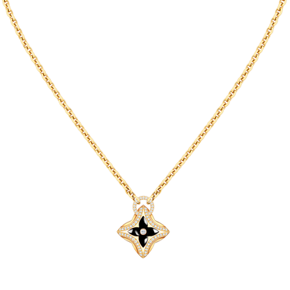 [BLUE TEARS]STAR PEDANT PINK GOLD DIAMOND NECKLACE