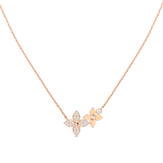 [BLUE TEARS]STAR BLOSSOM NECKLACE PINK GOLD DIAMONDS