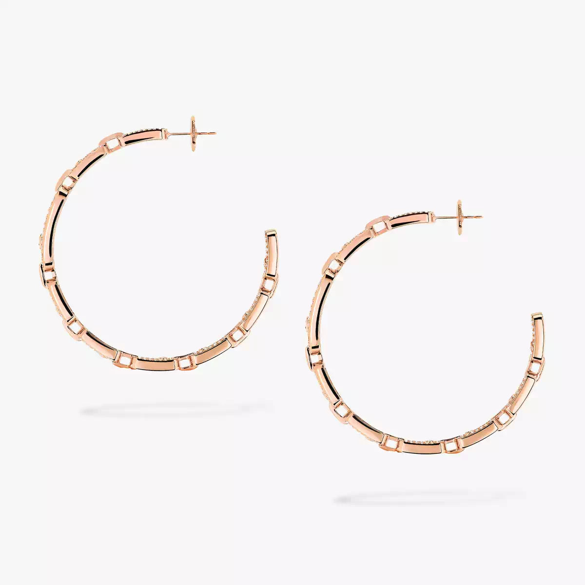 [Blue Tears Jewelry]Move Link Diamond Hoop Earrings