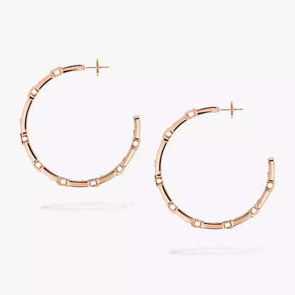 [Blue Tears Jewelry]Move Link Diamond Hoop Earrings