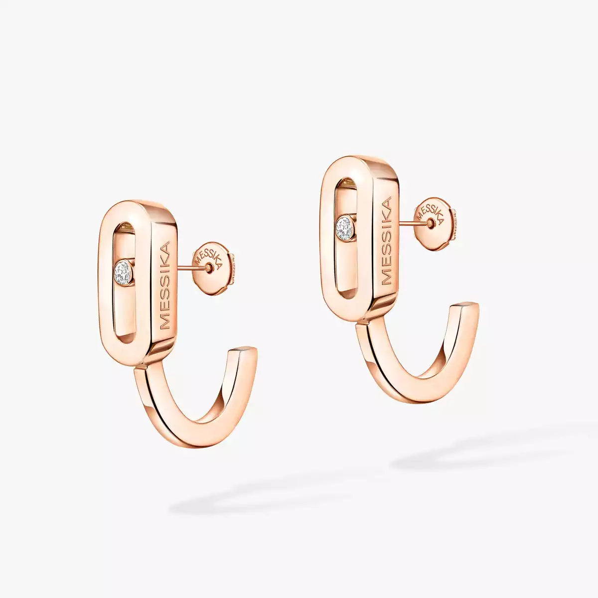 [Blue Tears Jewelry]Diamond Mini Hoop Earrings Move Classique