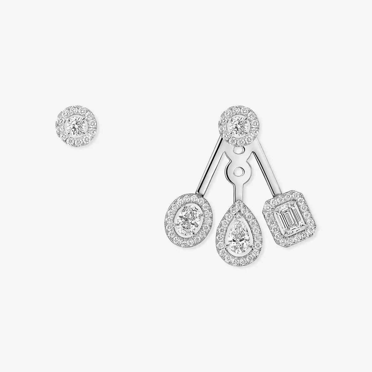 [Blue Tears Jewelry] My Twin Trio  Diamond Earrings