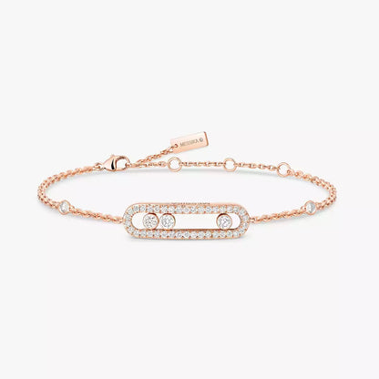 [Blue Tears Jewelry]Pav¨¦ Baby Move Diamond Bracelet