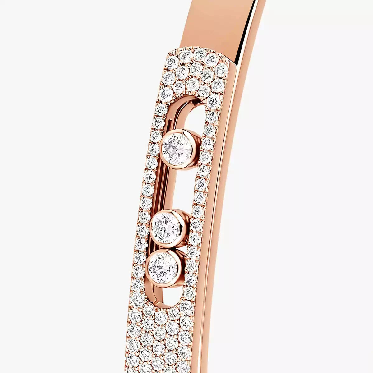 [Blue Tears Jewelry]Move Noa Rose Gold Pav¨¦ Diamond Bangle Bracelet