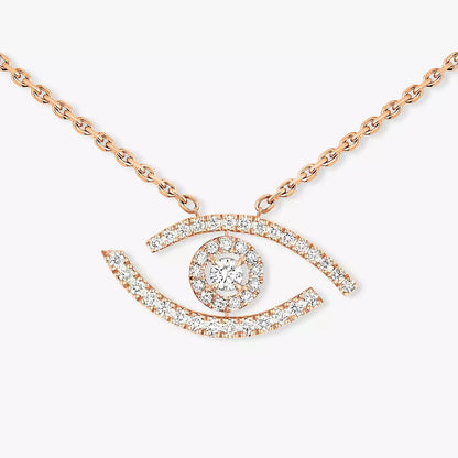[Blue Tears Jewelry]Pave_ Diamond Necklace Lucky Eye