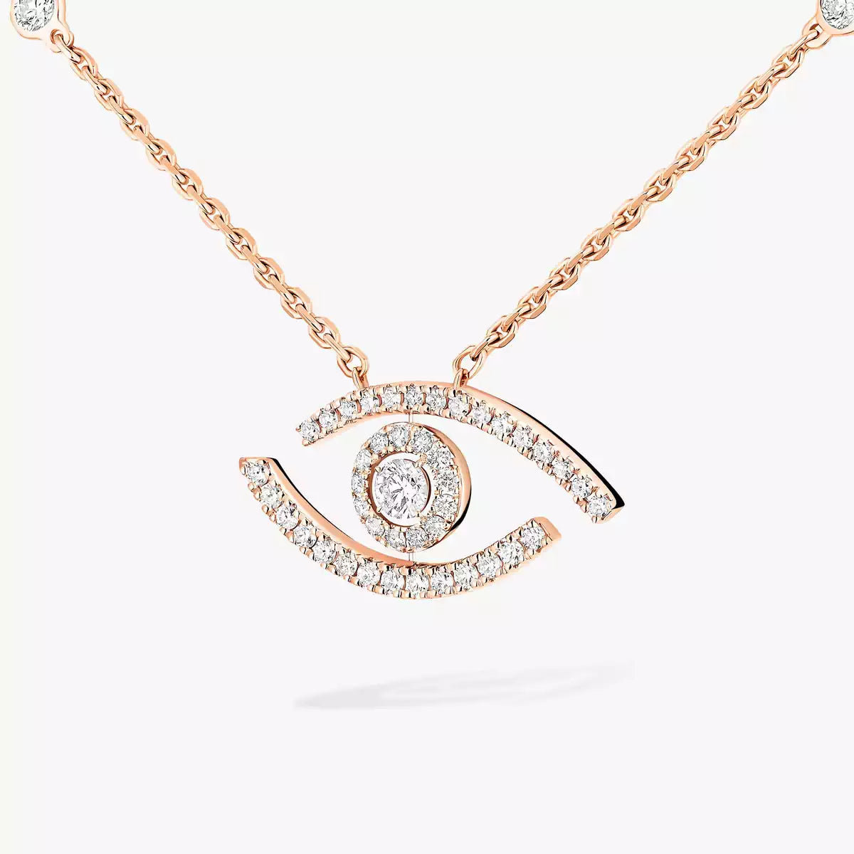 [Blue Tears Jewelry]Pave_ Diamond Necklace Lucky Eye