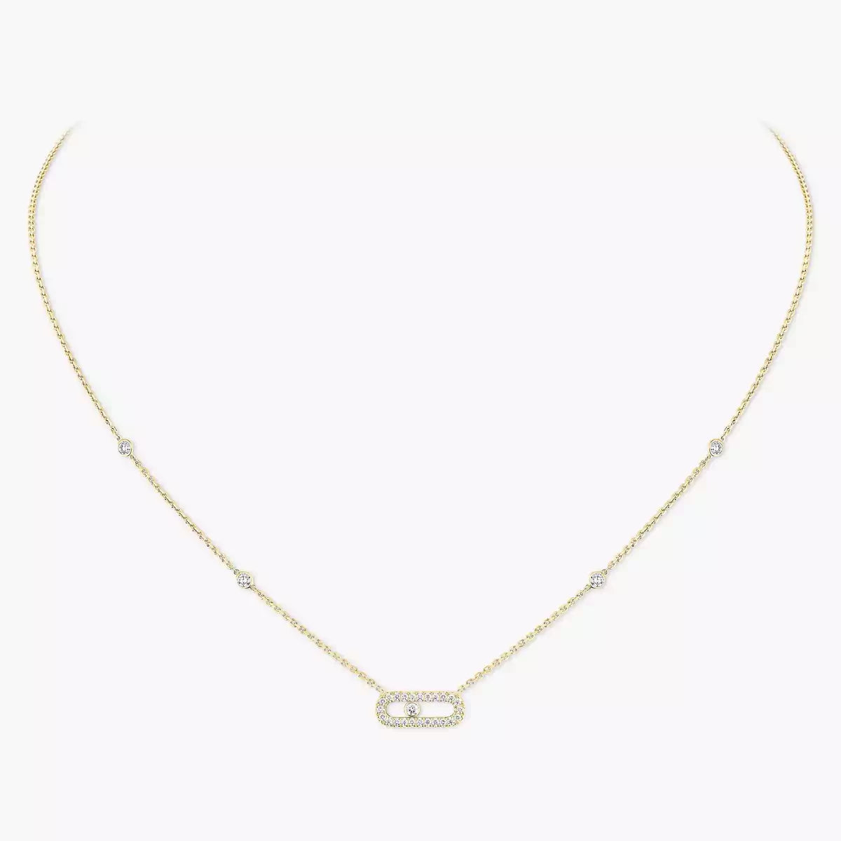 [Blue Tears Jewelry]Diamond Necklace Move Uno