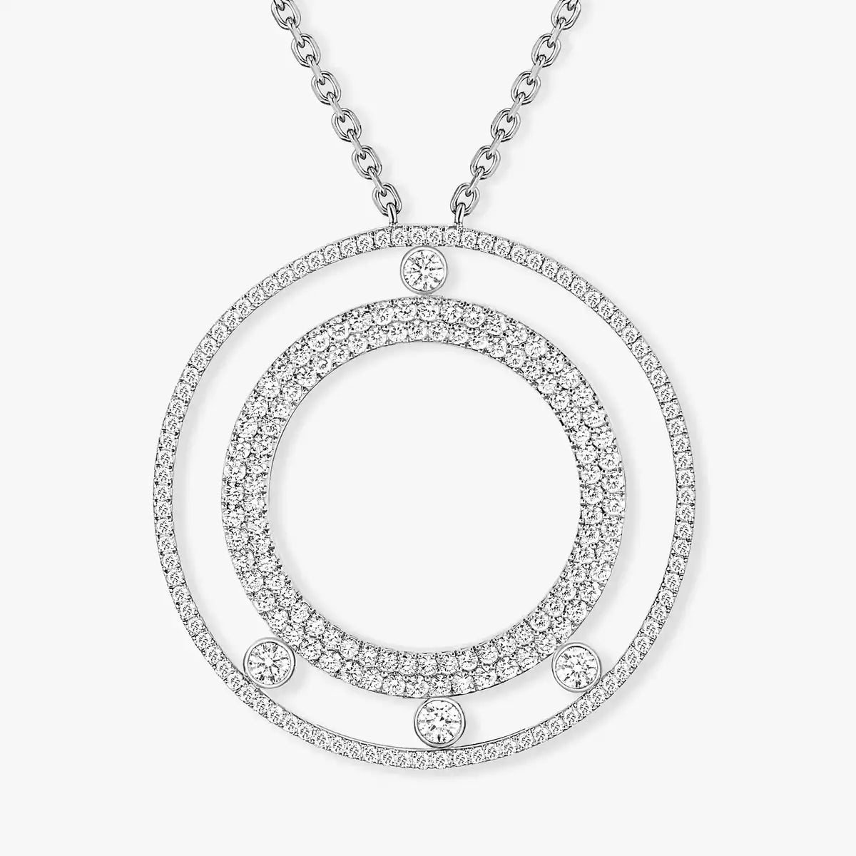 [Blue Tears Jewelry]Move Romane Long Pave_-Set Diamond Necklace