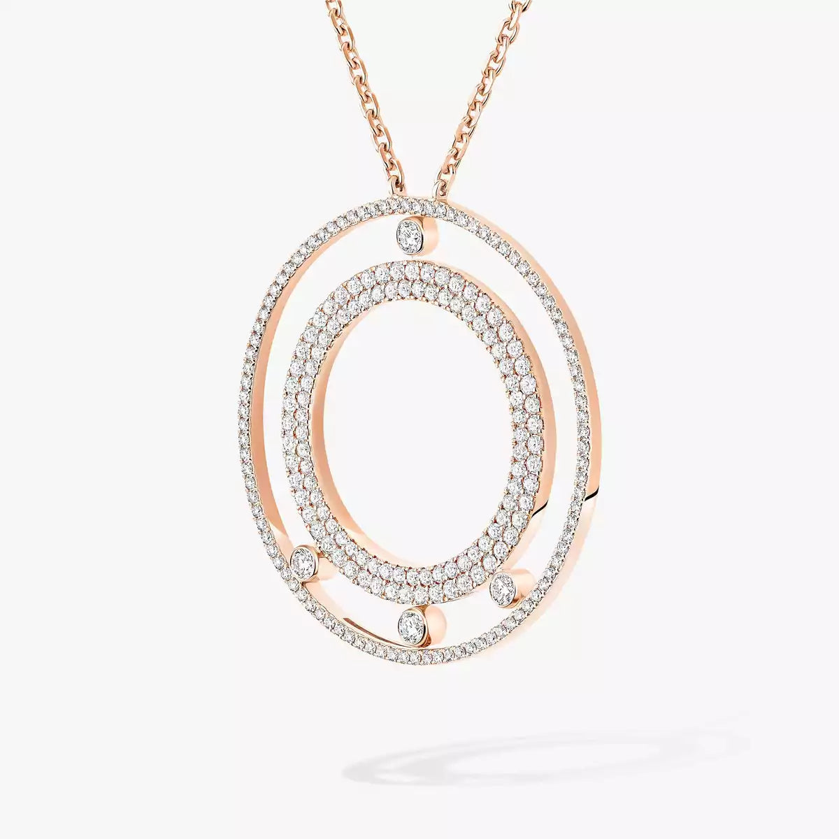 [Blue Tears Jewelry]Move Romane Long Pave_-Set Diamond Necklace