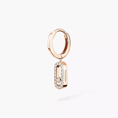 [Blue Tears Jewelry]Move Uno Single Diamond Hoop Earring