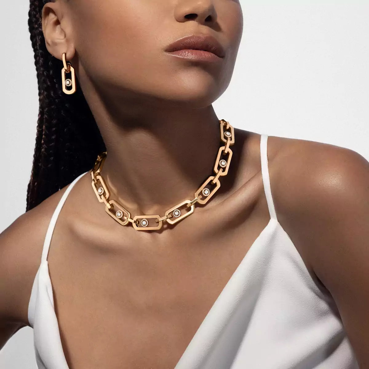 [Blue Tears Jewelry]So Move XL Diamond Pendant Earrings