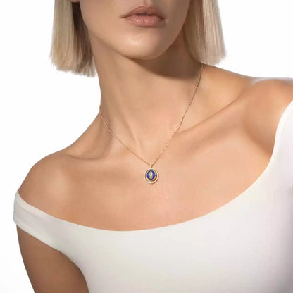 [Blue Tears Jewelry]Lucky Move Diamond Necklace in Rose Gold and White Mother-of-Pearl