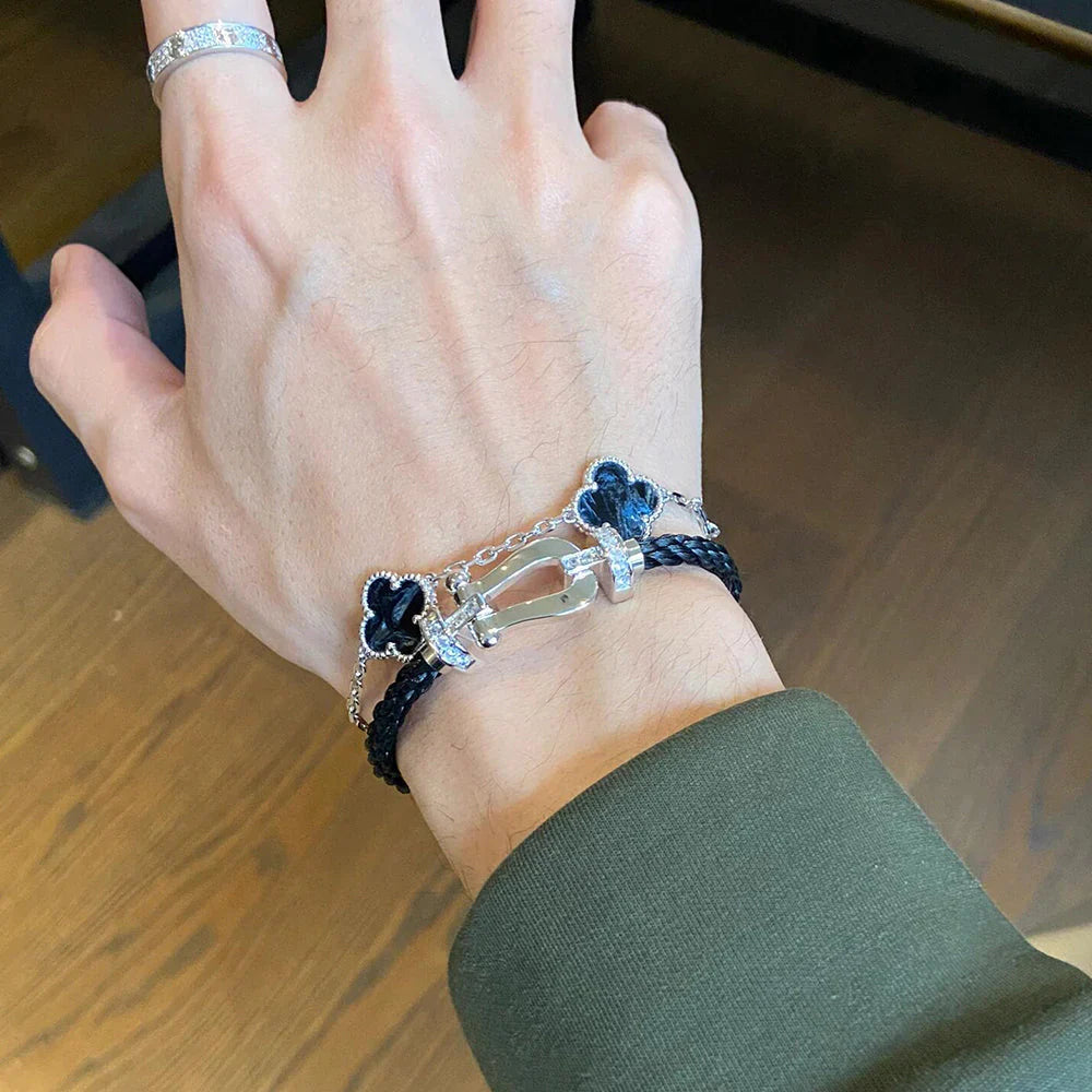 [BLUE TEARS]CLOVER 5 MOTIF PIETERSITE BRACELET COLLECTION