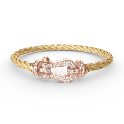 [BLUE TEARS]FORCE LARGE HORSESHOE FULL DIAMOND BRACELET ROSE GOLD