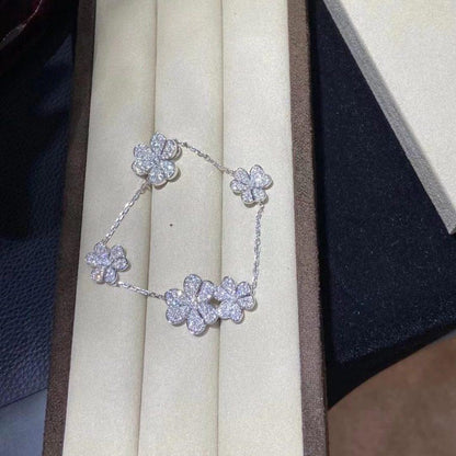 [BLUE TEARS]FRIVOLE SILVER 5 FLOWERS BRACELET