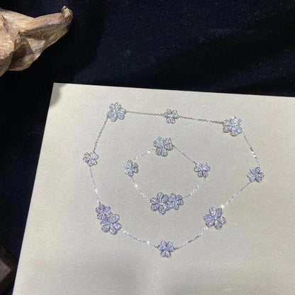 [BLUE TEARS]FRIVOLE SILVER 5 FLOWERS BRACELET