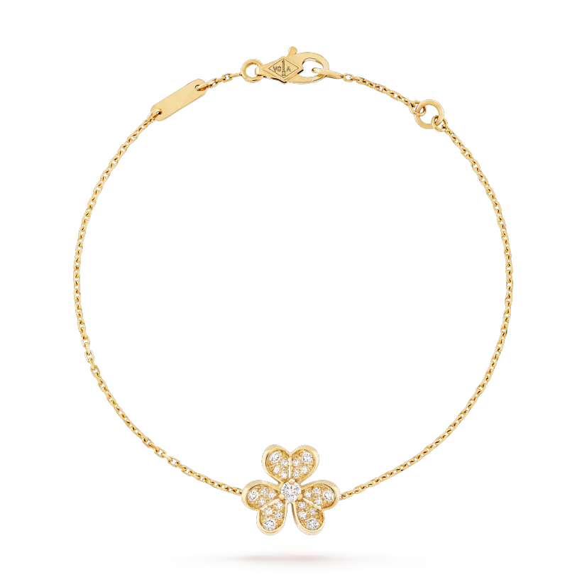 [BLAUE TRÄNEN]FRIVOLE GOLD BLUMEN DIAMANT ARMBAND