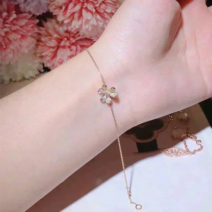 [BLAUE TRÄNEN]FRIVOLE GOLD BLUMEN DIAMANT ARMBAND