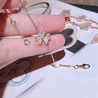 [BLAUE TRÄNEN]FRIVOLE GOLD BLUMEN DIAMANT ARMBAND