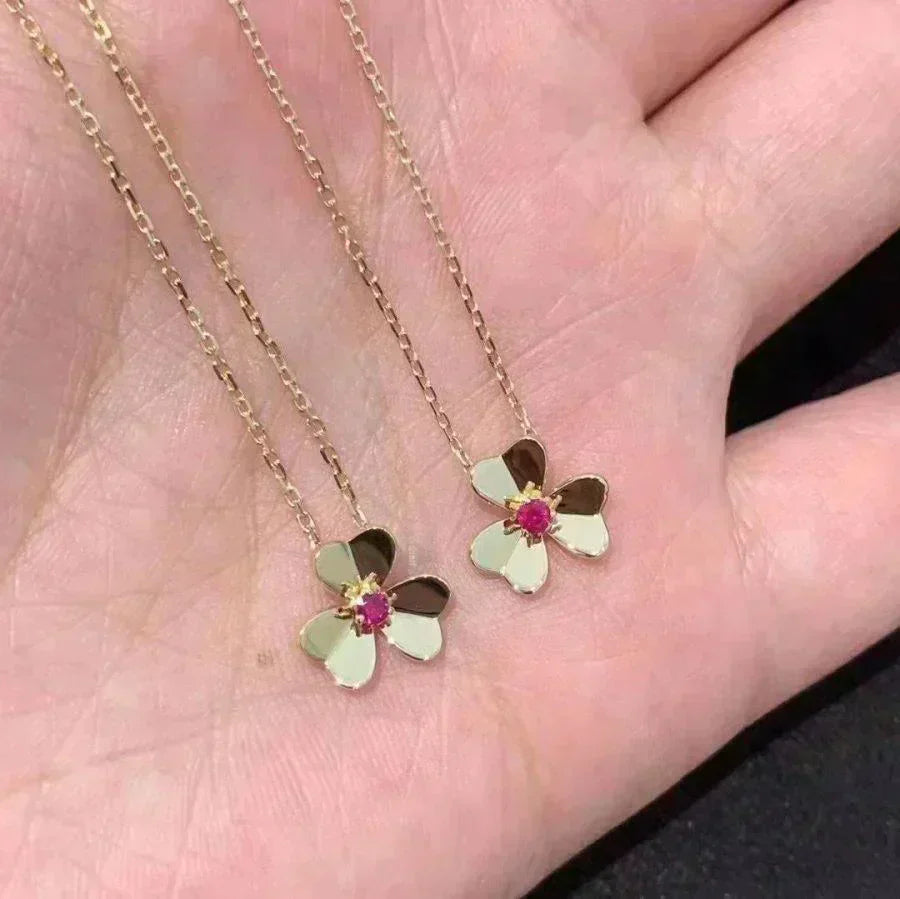 [BLUE TEARS]FRIVOLE GOLD FLOWER NECKLACE