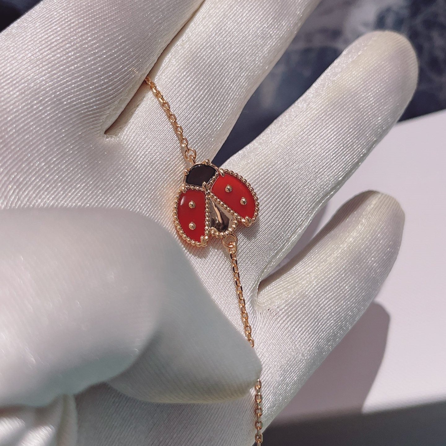 [BLUE TEARS]LUCKY SPRING 1 MOTIF PINK GOLD BRACELET