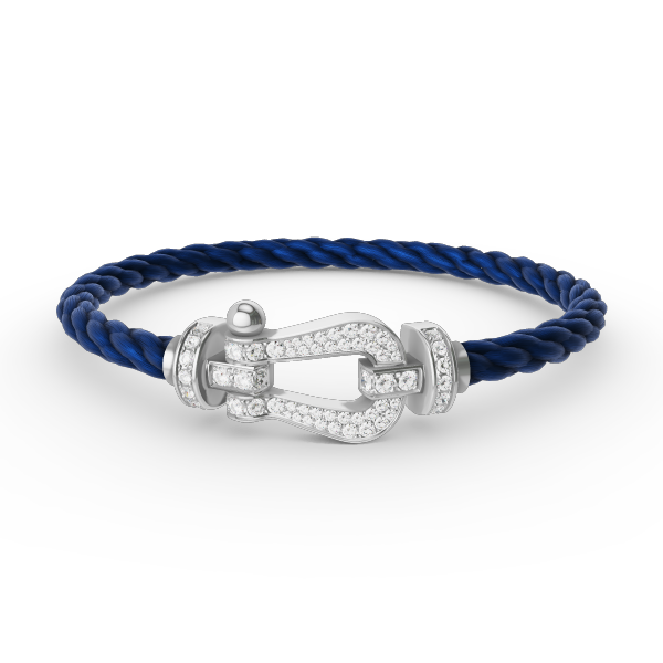 [BLUE TEARS]FORCE LARGE HORSESHOE FULL DIAMOND BRACELET SILVER